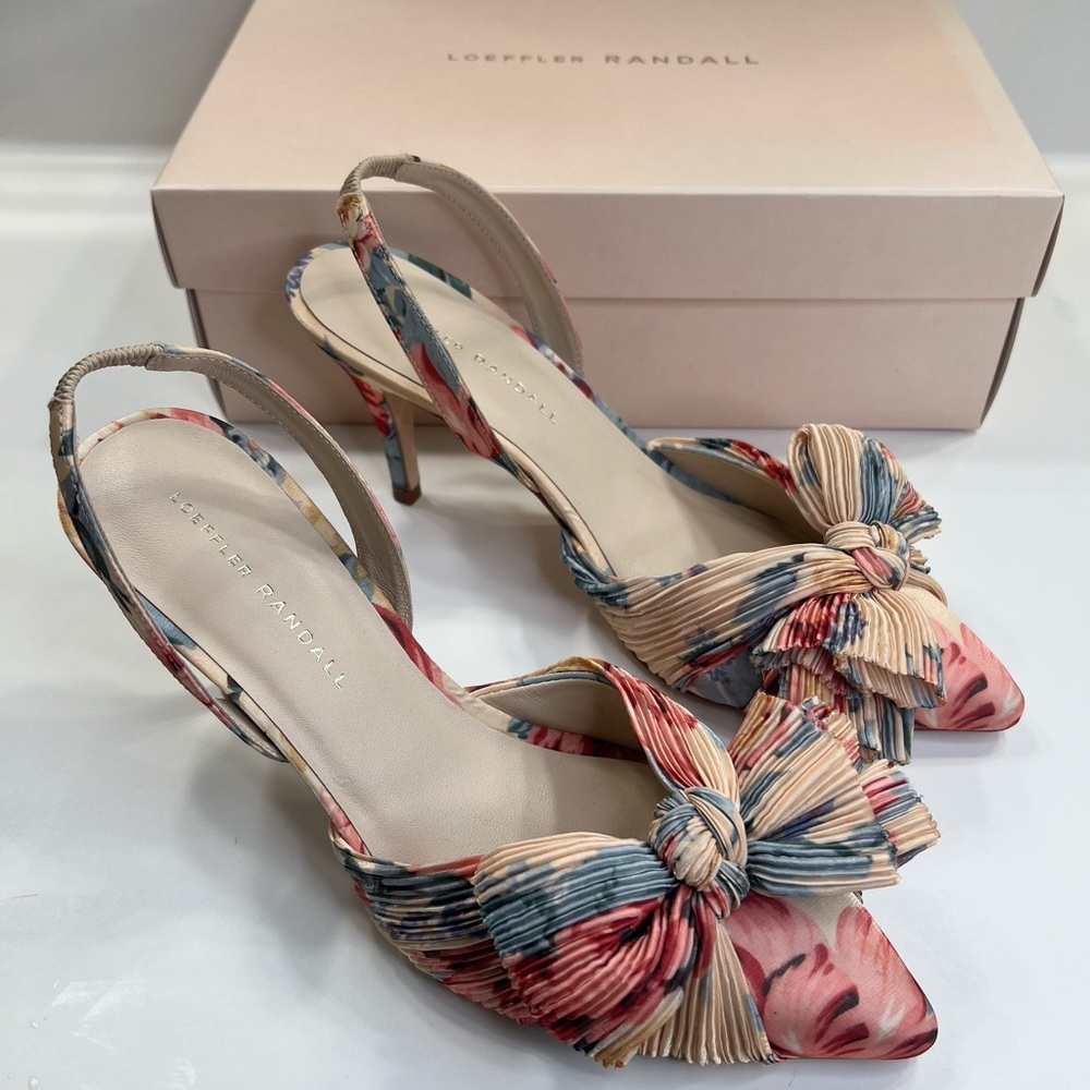 Loeffler Randall Sylvanna Bow Slingback Heels